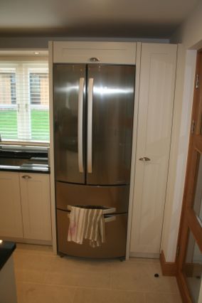Bespoke fridge unit with storage above